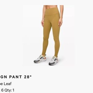 Lululemon Olive Leaf Align Pant 28"